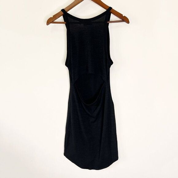 Aritzia Wilfred Free Yasmin Black Open Back Sleeveless Bodycon Dress - Picture 3 of 9
